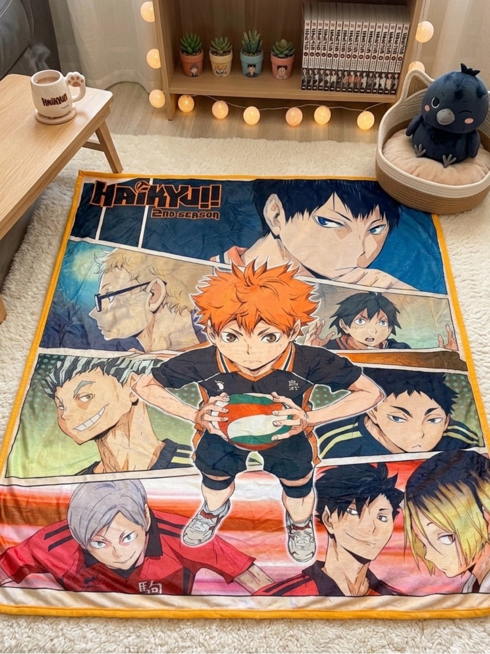🏐 Haikyu!! Anime Volleyball 🏐 Throw Blanket - Orange Multi 2nd Season